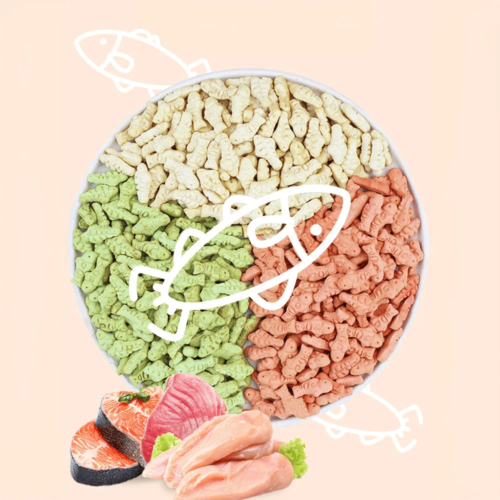 Cat Fish Shape Biscuit, Cat Treats for Hairball Support and Teeth Cleaning, Chicken Flavored Hairball Treats for Cats United States 7.05oz(200g)Fish Sabc18df3adb14cec97ee8ac8466bd48dE Mytailwiggles2.com