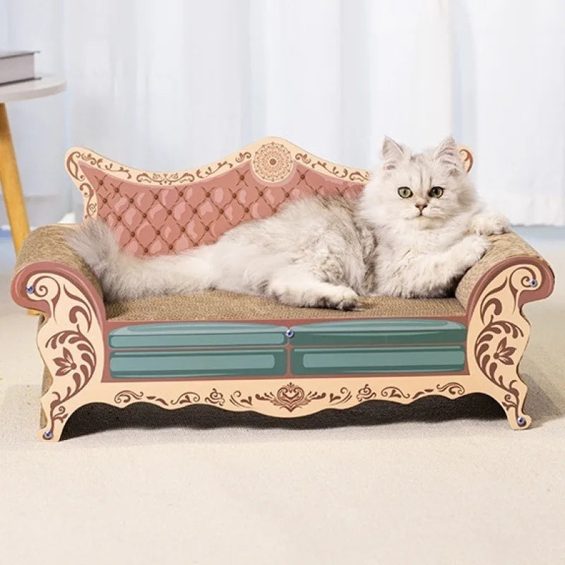 Cat scratch board, cat nest sofa, cat bed integrated, L-shaped vertical, wear-resistant, non shedding, irregular circular, large Sad89a3ef48ea479aaf76e93b610accb5n Mytailwiggles2.com