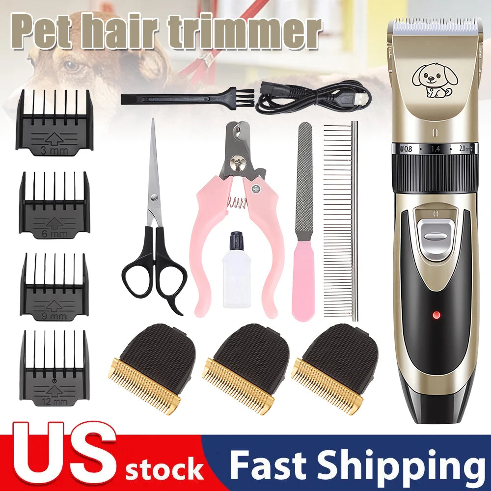 Pet Clipper Grooming Kit Rechargeable Pet Hair Trimmer Shaver Haircut Set For Cat Dog Hair Cutting Remover Machine Professional Sb2a58bc454644622b74747c02be7c56aK Mytailwiggles2.com