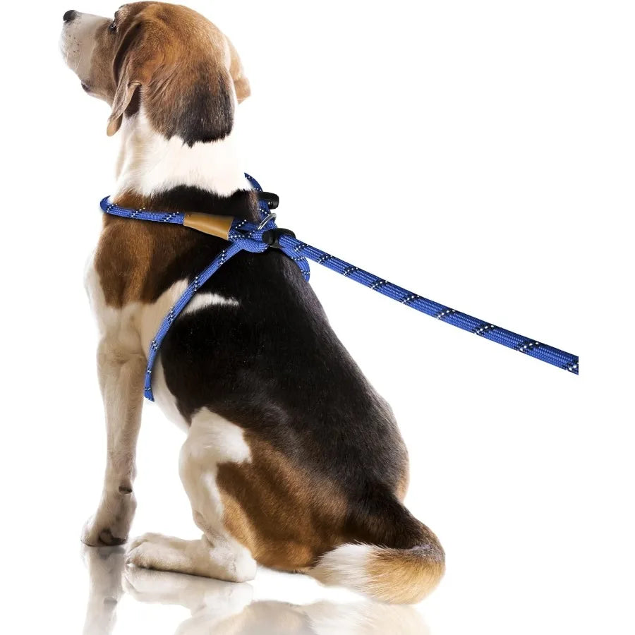 3 in 1 Adjustable No Pull Rope Dog Harness with Reflective Leash and Collar for Large and Giant Breeds Ideal for Outdoor Walkin United States Sba85547c02ae41cbb439187c14c3f781y Mytailwiggles2.com