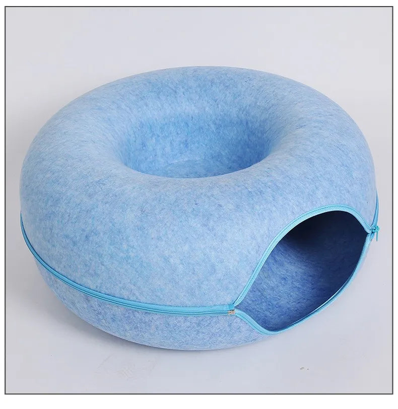 Donut Cat Bed Interactive Tunnel Pet Felt Indoor Toys Cats House Kitten Training Toy Cat Kennel Pets Supplies Sf57df24944e548458532ba517ce66f3aD Mytailwiggles2.com