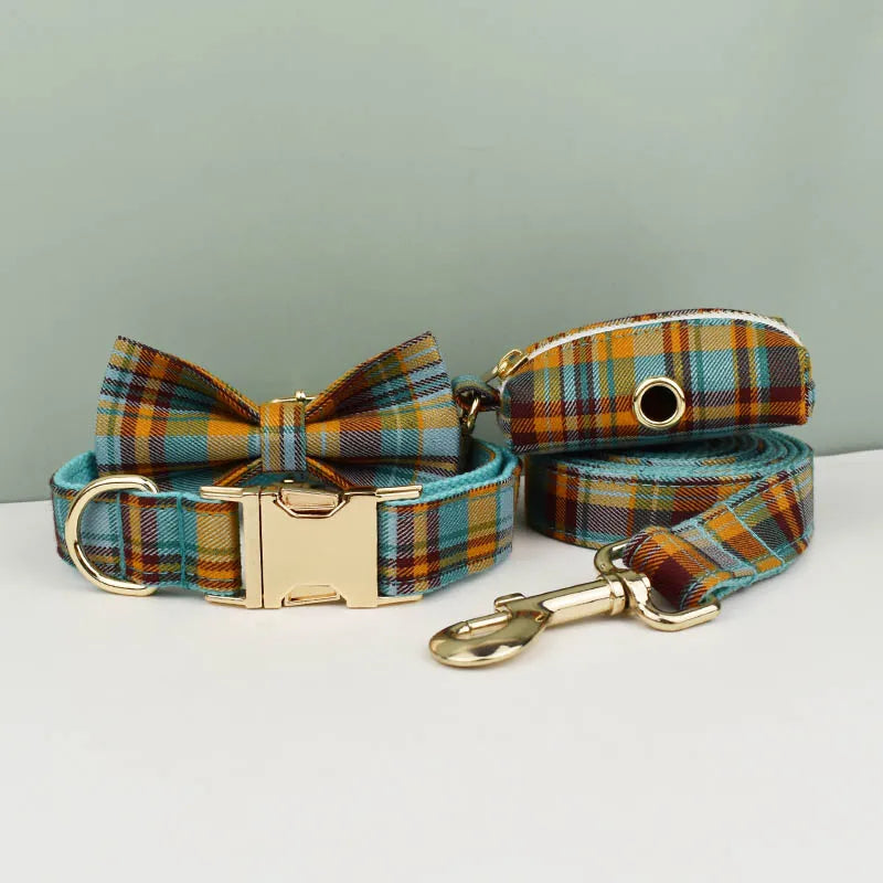 High Quality Custom Design Logo Cotton Pet Accessories Personalized Dog Collar Leashes Harness Bow Set Manufacturers Grid13-02 Scbd356e36c794b07bb1e967ded5c3db8Y Mytailwiggles2.com