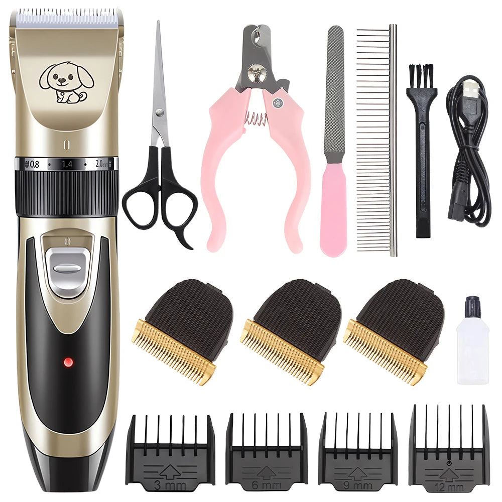Pet Clipper Grooming Kit Rechargeable Pet Hair Trimmer Shaver Haircut Set For Cat Dog Hair Cutting Remover Machine Professional S5f680361724b43fea5843976b7ed572aI Mytailwiggles2.com