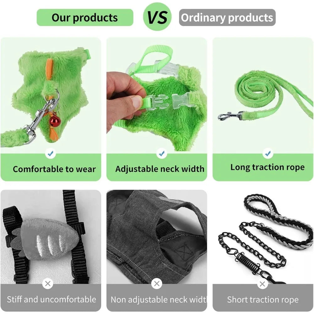 Ferret Harness, Ferret Leash, Ferret Harness and Leash Set with Safe Bell, Ferret Collar Small Animals Vest Harness for Puppy Scea0033c165d49f0ab49cce30c3e1c73n Mytailwiggles2.com