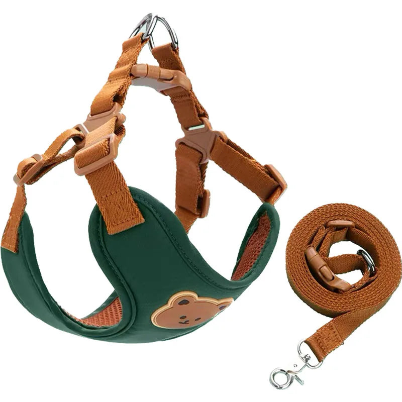 Dog Harness Leash Set Small Medium Dog Cat Vest Puppy Chest Strap French Bulldog Chihuahua Harness Breathable Vest Pet Supplies United States green Sd0151e27e4a44fb58358cc5610a1ecb8g Mytailwiggles2.com