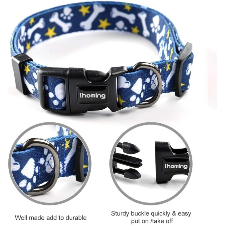 Dog Collar and Leash Set for Daily Outdoor Walking Running Training Bone Design for Small Boys Girls Dogs Cats Pets SUp to 20LB Sdccda803f6d343b3bfce457692043b4fY Mytailwiggles2.com