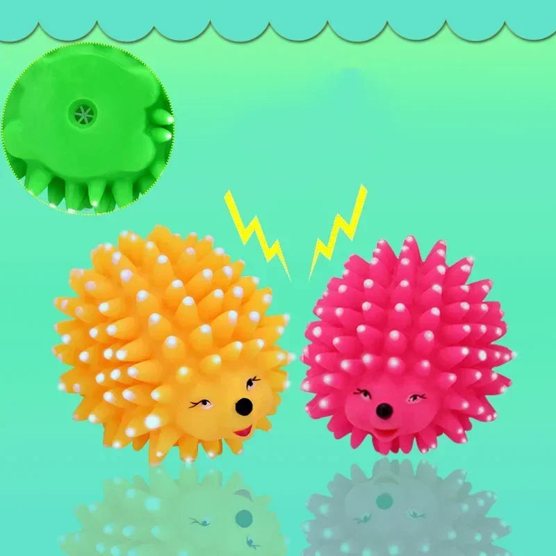 Realistic Hedgehog Soft Squeaky Pet Dog Ball Toys For Small Dogs Rubber Chew Puppy Toy Dog Stuff Dogs Toys Pets Training Dental