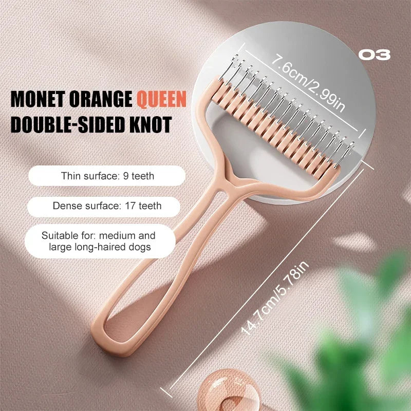 Pet Comb Knot Shedding Tools Double Removal Grooming Brush Cat Fur Cutter Dog sided Hair Pets orange United States Se7f4ccd72f3f448289957c3570dfa9e9O Mytailwiggles2.com
