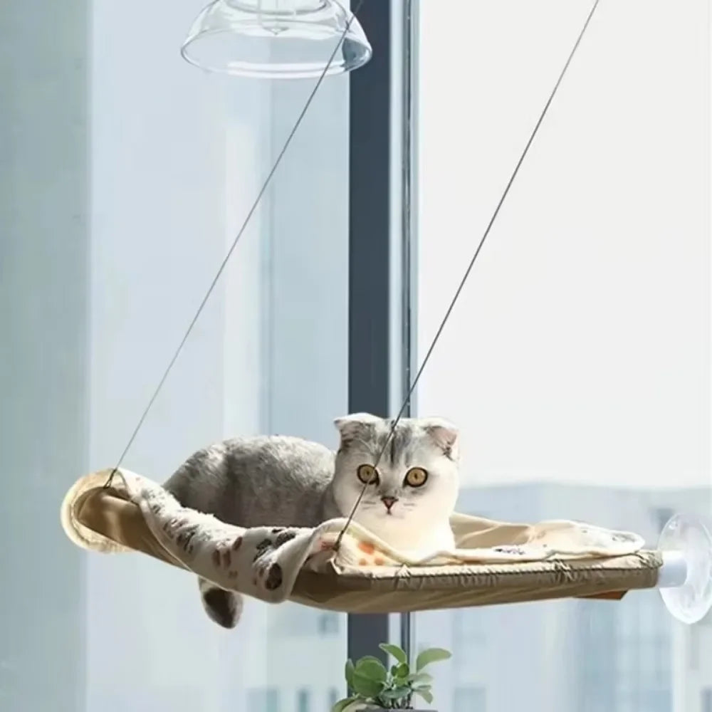 Hanging Cat Hammocks Bed House Kitten Climbing Window Nest Cats Swing Bearing 20kg in winter bathed in sunlight sleeping by cats Secbb344391c34237be75872cd8f437eaw Mytailwiggles2.com
