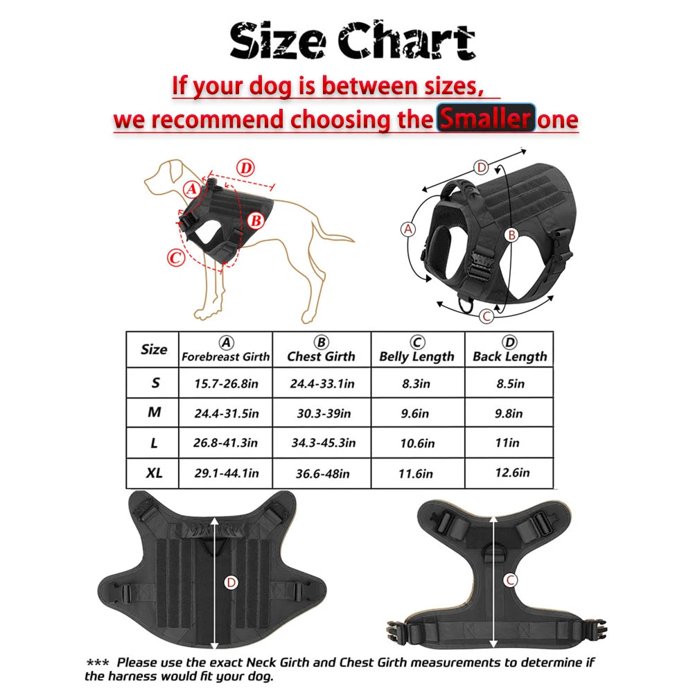Military Large Dog Harness Collar Leash Bags Patches Set Pet Malinois Training Vests Tactical Dogs Harnesses Accessories Sf0a277a9d7e941c789a4372841b19cd54 Mytailwiggles2.com