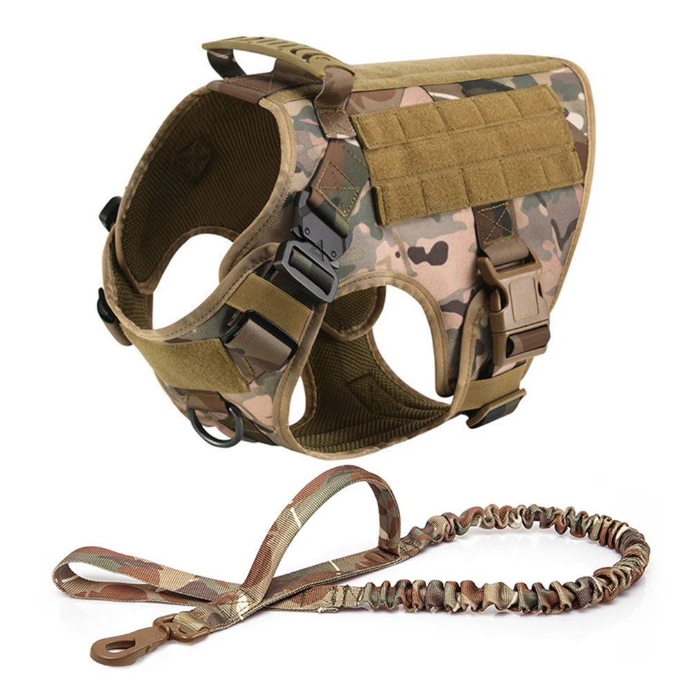Large Dog Harness And Leash Set Pet German Shepherd Malinois Training Walking Vest Dog Harness And Collar For Medium Large Dogs Camouflage 2 Pieces United States Sf908bd16112a42ee9418a930726b753e3 Mytailwiggles2.com