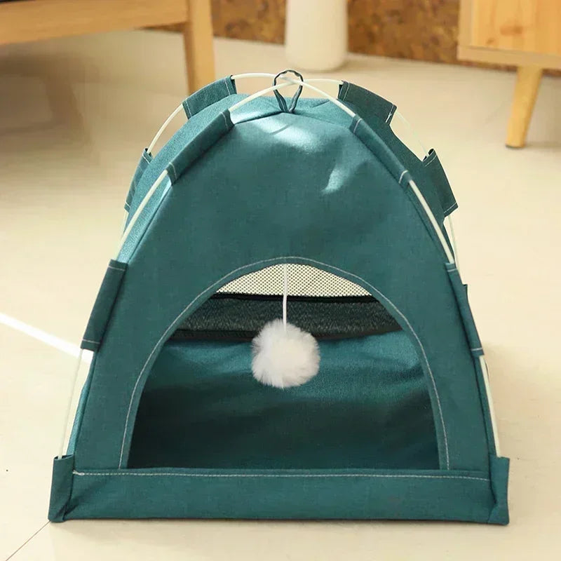 Pet Tent Bed Removable Cat Sofa Basket Canvas Semi-enclosed Cat House Dog Cave Hut Cat Sleeping Bed for Room Decor Pet Supplies Sfebc3adc67564fa68280186c5b91c915A Mytailwiggles2.com